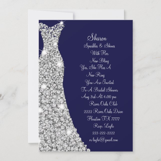 Invitation à la nuptiale d'un Mariage habillé de d (Devant)