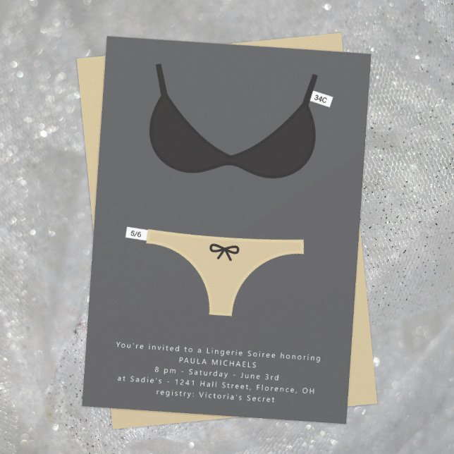 Invitation à la nuptiale et à la douche de Lingeri (Créateur téléchargé)