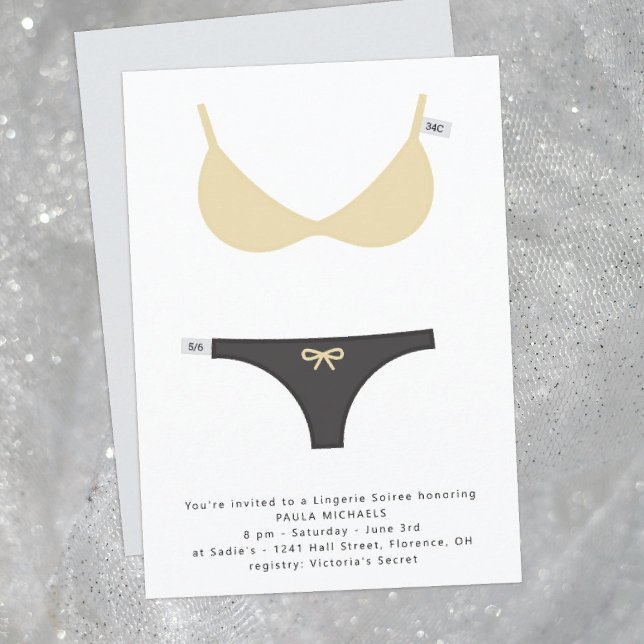 Invitation à la nuptiale et à la douche de Lingeri (Créateur téléchargé)