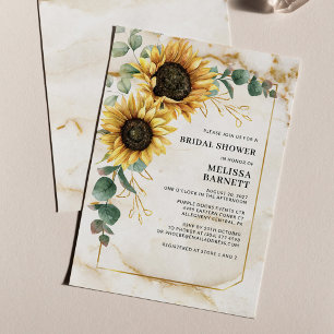 Invitation à la nuptiale florale de tournesol