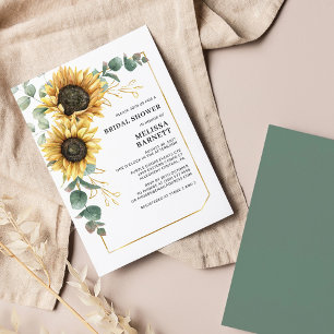 Invitation à la nuptiale florale de tournesol