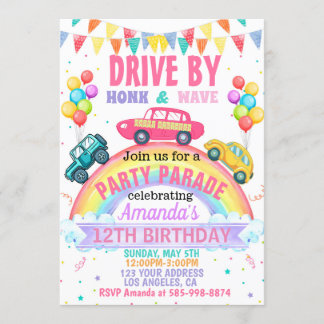 Invitation à la parade d'anniversaire de Rainbow D