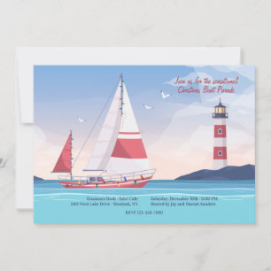 Invitation à la parade de bateau de Noël