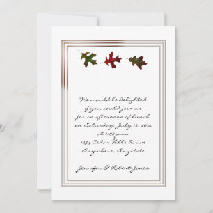 Invitation à la parade en feuilles de chêne