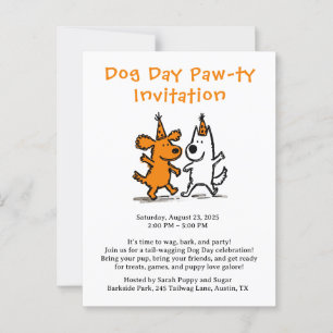 Invitation à la Paw-ti de Jour de Chien – Fête de 