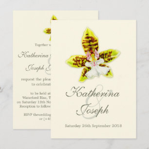 Invitation à la peinture mariage à la fleur d'orch