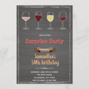 Invitation à la perfection du vin en tableau noir