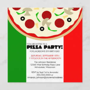 Invitation à la Pizza Party