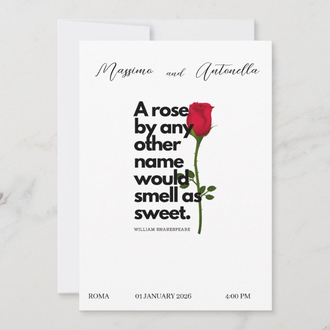 INVITATION À LA POÉSIE PAR WILLIAM SHAKESPEARE (Devant)