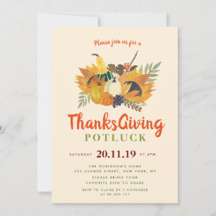 Invitation à la potluck de l'automne