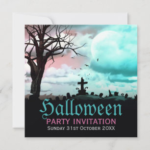 Invitation à la poussoire du cimetière d'Halloween