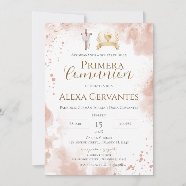 Invitation à la Première Communion (Devant)