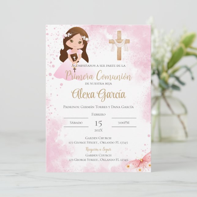Invitation à la Première Communion (Debout devant)
