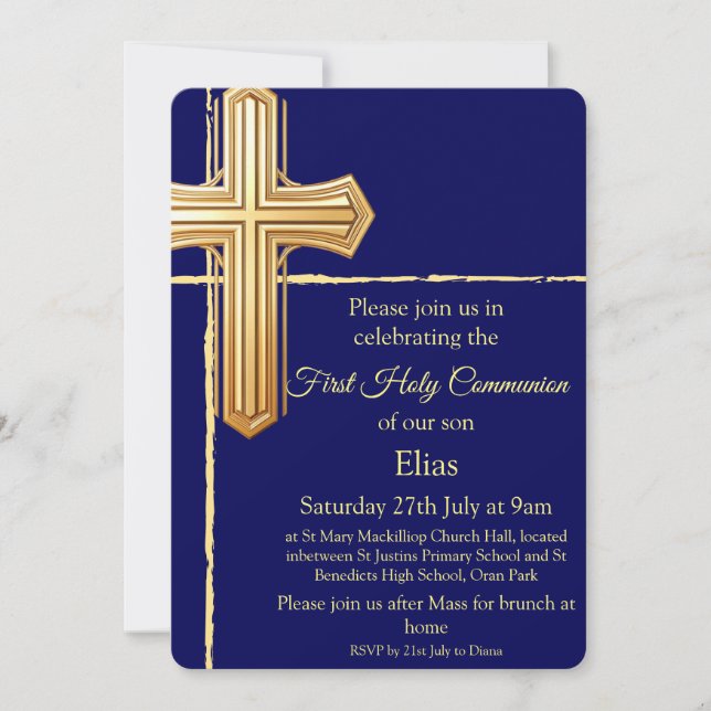 Invitation à la Première Communion (Devant)