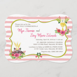 Invitation à la première communion aquarelle