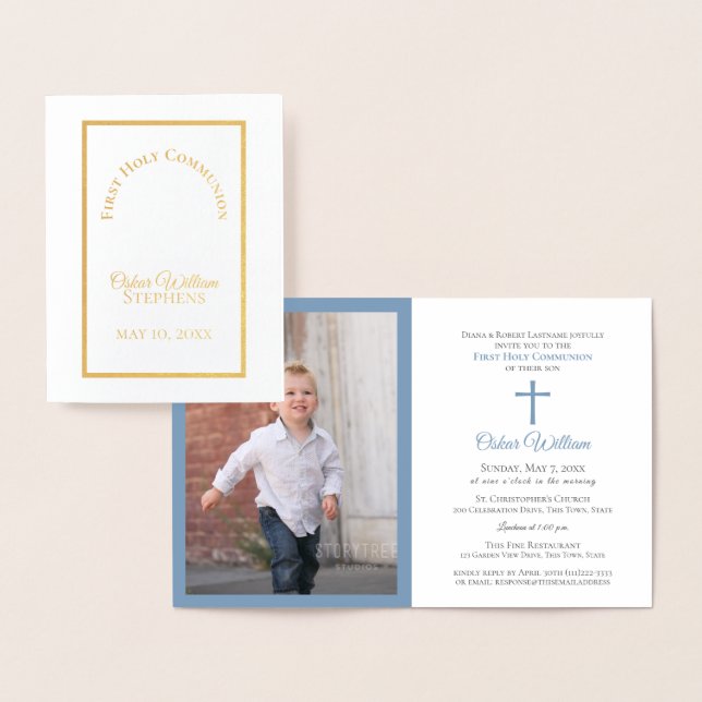 Invitation à la première communion avec photo (Affichage)