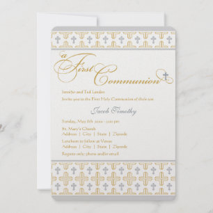 Invitation à la première communion de garçon