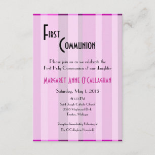 Invitation à la première communion - Fille