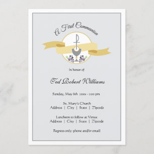Invitation à la première communion - Garçon
