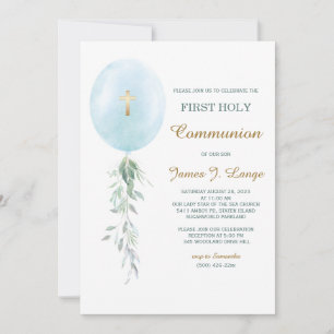 Invitation à la Première Communion Garçon
