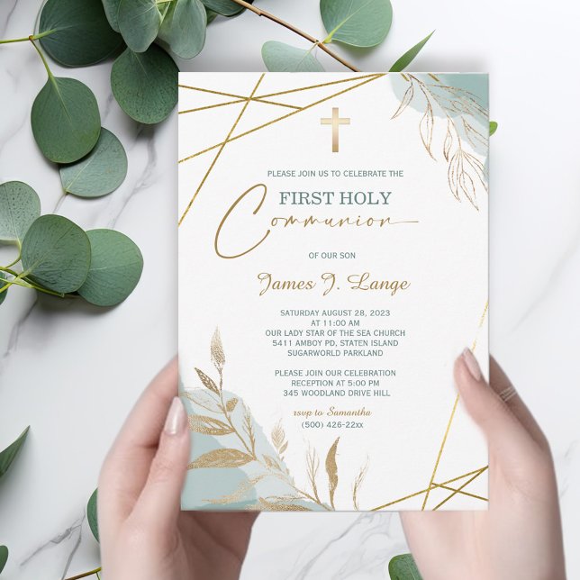 Invitation à la Première Communion Garçon (Créateur téléchargé)
