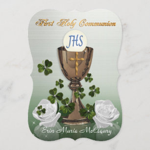 Invitation à la première communion irlandaise avec