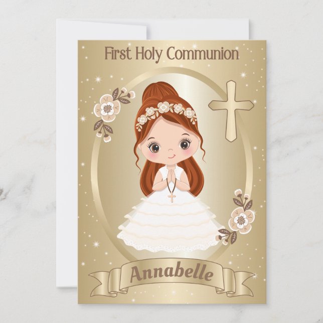 Invitation à la première communion sacrée (Devant)