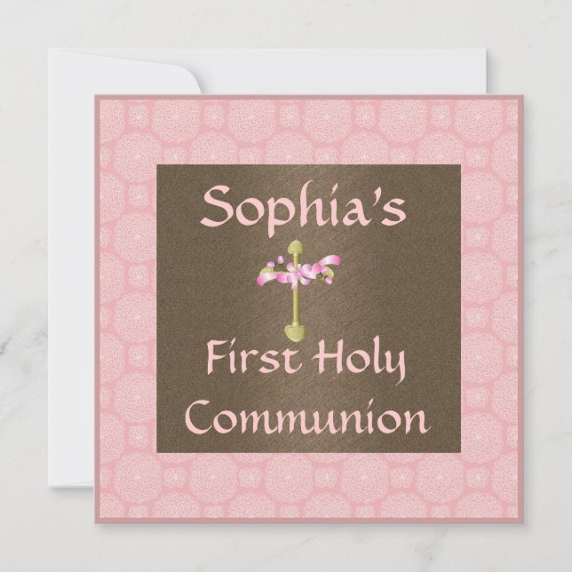 Invitation à la première communion sacrée des Elég (Devant)