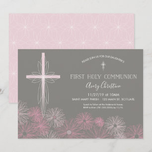 Invitation à la première communion sainte avec cro