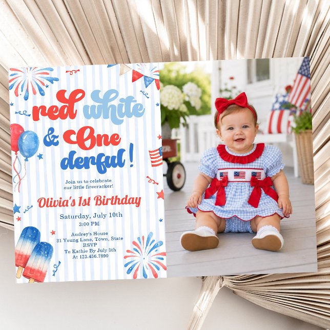  Invitation à la première fête d'anniversaire - 4  (Créateur téléchargé)