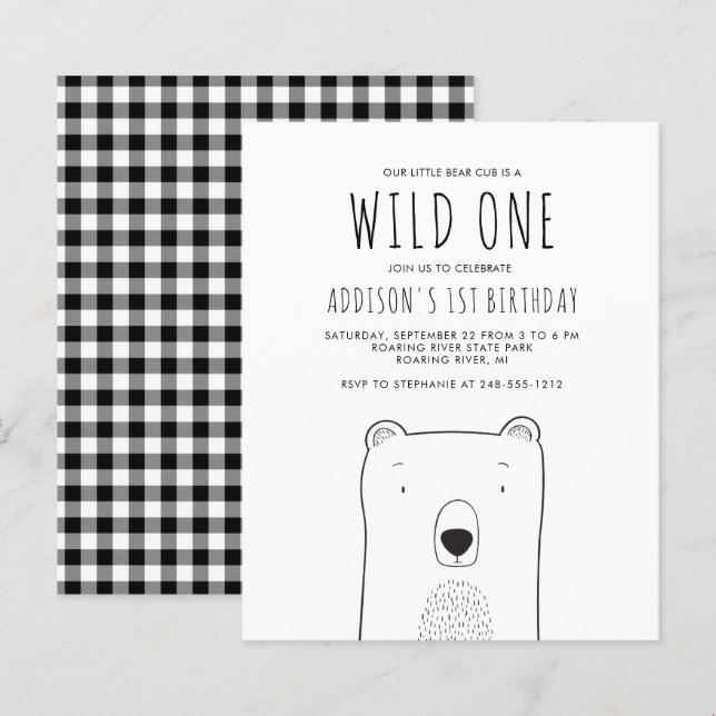 Invitation à la première fête d'anniversaire de l' (Devant / Derrière)