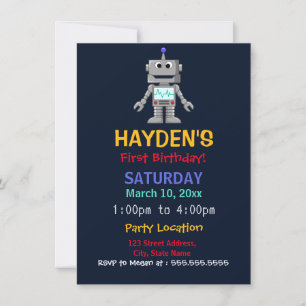 Invitation à la première fête d'anniversaire de Ro