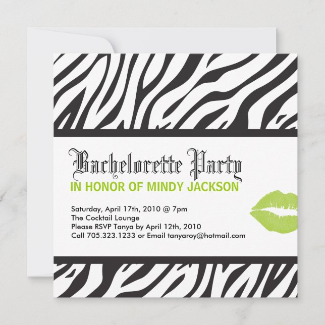 Invitation à la presse Zebra (Devant)