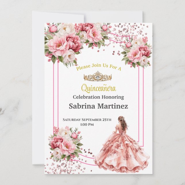 Invitation à la Quinceanera (Devant)