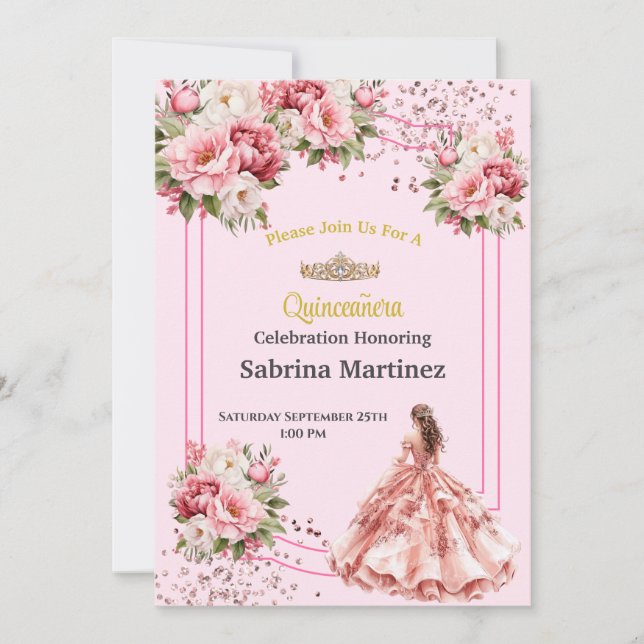 Invitation à la Quinceanera (Devant)