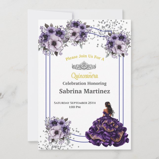 Invitation à la Quinceanera (Devant)