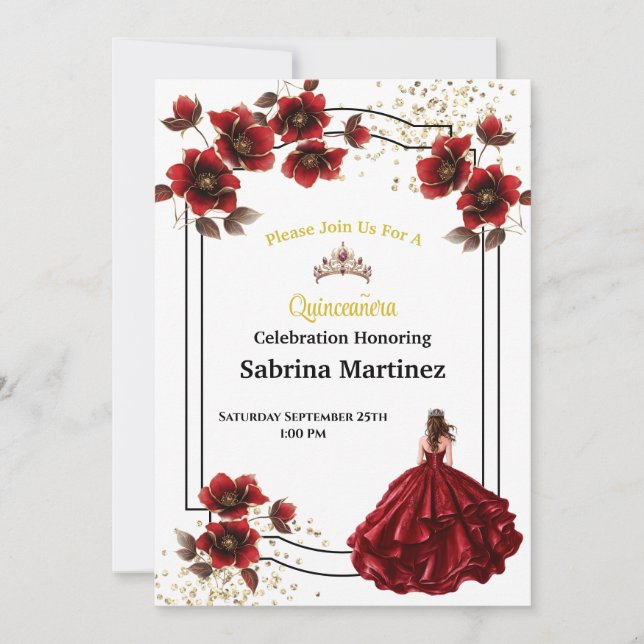 Invitation à la Quinceanera (Devant)