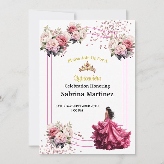 Invitation à la Quinceanera (Devant)