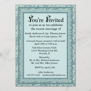 Invitation à la réception après mariage