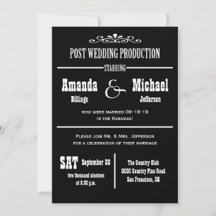 Invitation à la réception après mariage - Style th