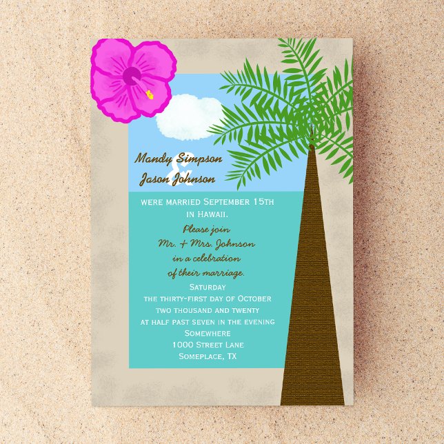 Invitation à la réception après mariage -- Tropica (Créateur téléchargé)