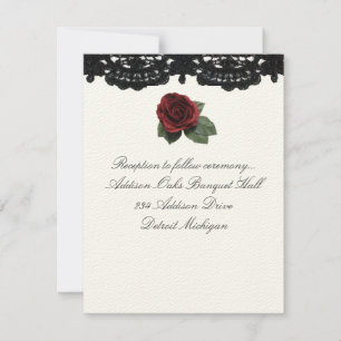 Invitation à la réception Conception de Roses et g