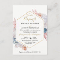 Invitation à la réception de l'Elopement floral aq