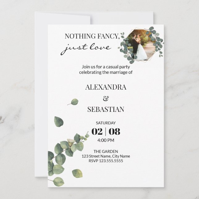 Invitation à la réception de mariage (Devant)