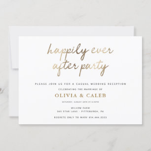 Invitation à la réception de mariage « Heureux pou