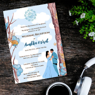 Invitation à la réception de mariage indienne