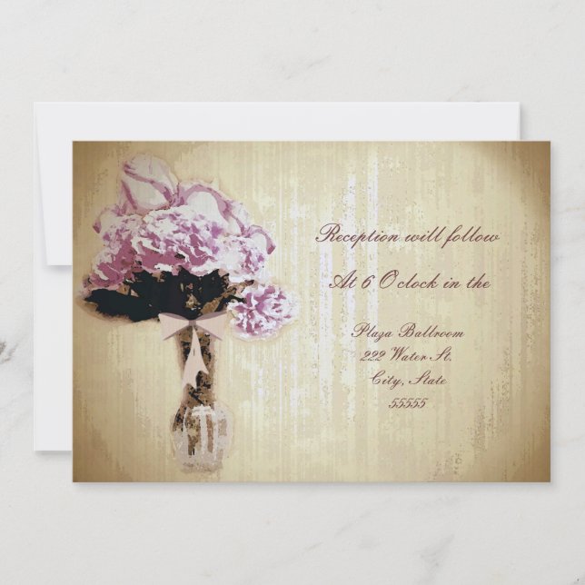 Invitation à la réception du Bouquet vintage (Devant)