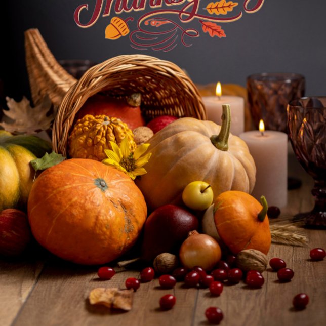 Invitation à la récolte chaleureuse – Invitation d ("Gather around the table and give thanks for life's harvest")