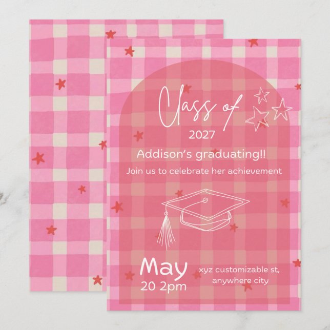 Invitation à la remise des diplômes (Devant / Derrière)