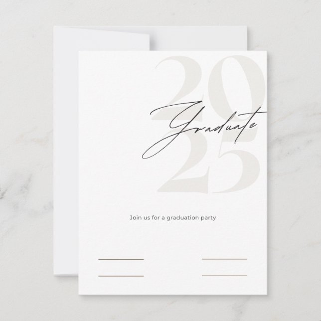 Invitation à la remise des diplômes de 2025 (Devant)